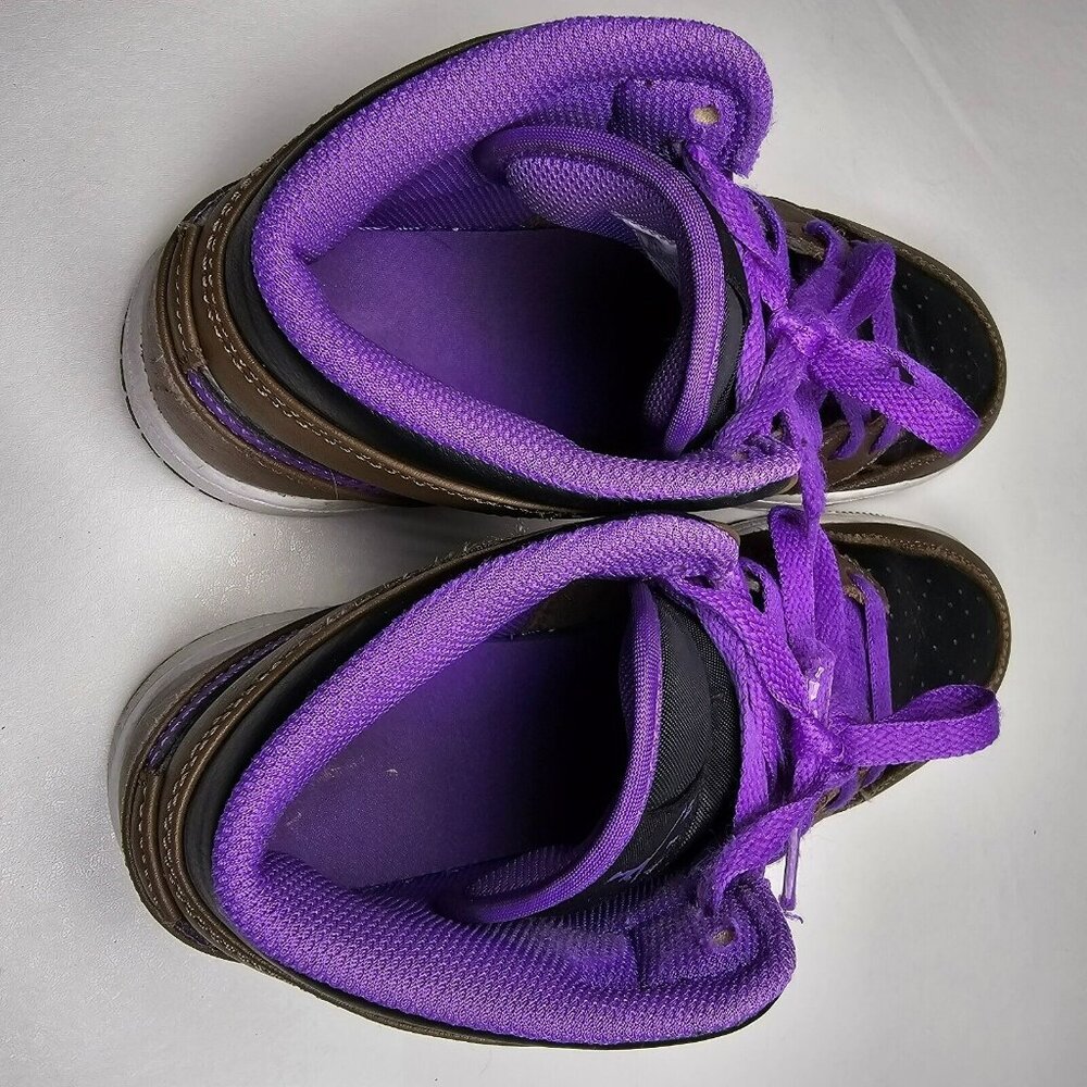 Nike Air Jordan 1 Mid GS Shoes Mocha Brown / Purple DQ8423-215 Size 5Y / 6.5W - Picture 5 of 10